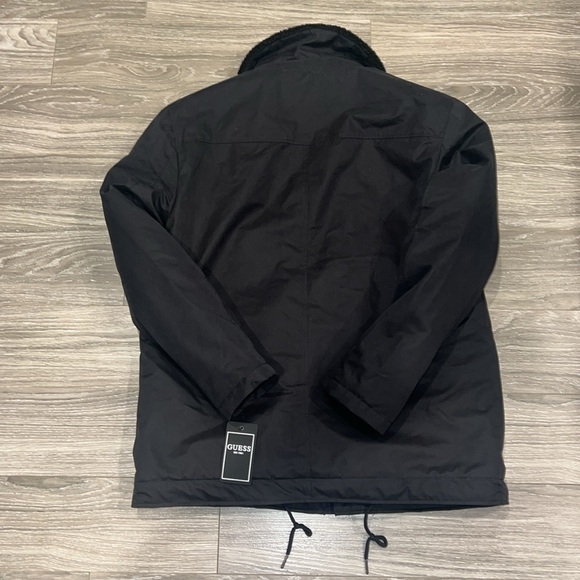 GUESS Sherpa lined military jacket. Size L. NWT - Picture 6 of 7